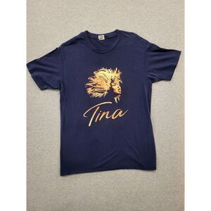 Tina Turner Broadway Musical TINA Official t‎ shirt Men Large - Dark Blue